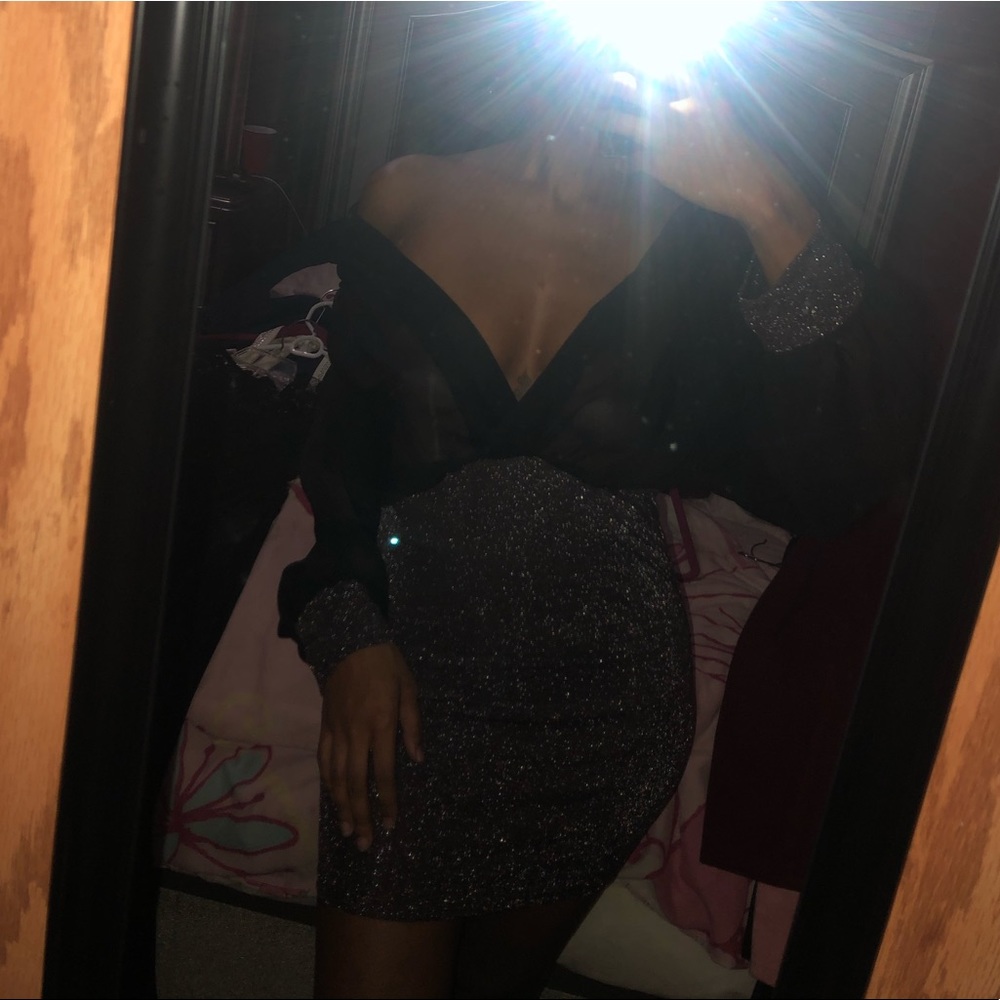 Black Sheer Party Dress